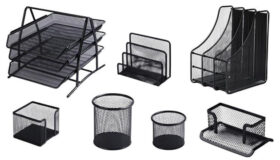 Set de bureau métallique